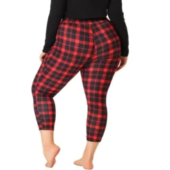 Agnes Orinda Women's Plus Size Trousers Casual Slim Plaid Skinny Pants -Agnes Sales Store GUEST 0018c97e b844 4473 b3b1 c1fc3aebe8b6