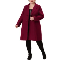 Agnes Orinda Women's Plus Size Fashion Notched Lapel Double Breasted Pea Coat -Agnes Sales Store GUEST 0202a05b bc8c 492b a2c1 93fb4a85aaf0