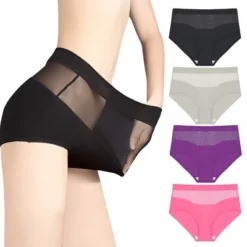 Agnes Orinda Women's 4 Pack Underwear Mid-Waist Soft Hipster Briefs Lace Panties -Agnes Sales Store GUEST 0250c5d3 8131 4df8 a109 3e56fd86db17