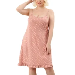 Agnes Orinda Women's Plus Size Comfort Ruffle Hem Polka Dots Sleeveless Nightgown 14 Agnes Orinda Women's Plus Size Comfort Ruffle Hem Polka Dots Sleeveless Nightgown -Agnes Sales Store GUEST 02da556c 2774 40eb b745 275998d3cc08
