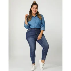 Agnes Orinda Women's Plus Size Mid Rise Stretch Washed Skinny Denim Jeans 15 Agnes Orinda Women's Plus Size Mid Rise Stretch Washed Skinny Denim Jeans -Agnes Sales Store GUEST 03d8b3ac 78ad 47d4 8252 0ded72dca907