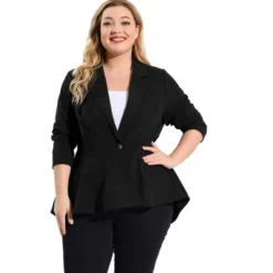 Agnes Orinda Women's Plus Size High-Low Hem Workwear Formal Peplum Blazers -Agnes Sales Store GUEST 04234147 7943 409e b6b9 bc2b60056976