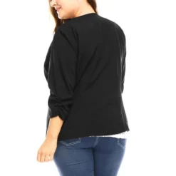 Agnes Orinda Women's Plus Size Fashion Formal With 3/4 Pleated Sleeves And Shawl Collar Blazers 12 Agnes Orinda Women's Plus Size Fashion Formal With 3/4 Pleated Sleeves And Shawl Collar Blazers -Agnes Sales Store GUEST 044a269c 4217 4859 b49d 6c477d3f517b