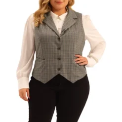 Agnes Orinda Women's Plus Size Vintage Work Button Steampunk Plaid Waistcoat Vest 9 Agnes Orinda Women's Plus Size Vintage Work Button Steampunk Plaid Waistcoat Vest -Agnes Sales Store GUEST 05cc5151 c4fd 4d03 b377 ab2df26ac2bf
