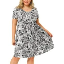 Agnes Orinda Women's Plus Size Floral Inverted Box Pleat Boho Dresses -Agnes Sales Store GUEST 08a6d728 2224 4bb9 b260 0e80e872824c