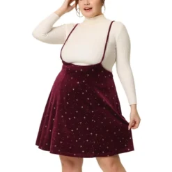 Agnes Orinda Women's Plus Size Velvet High-Rise Star Versatile Flared Skater Skirt 13 Agnes Orinda Women's Plus Size Velvet High-Rise Star Versatile Flared Skater Skirt -Agnes Sales Store GUEST 09507c39 da60 4a45 8c88 57081bf1763a
