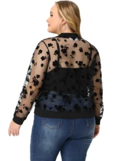 Agnes Orinda Women's Plus Size Bomber Mesh Sheer Floral Lace Long Sleeve Jackets 10 Agnes Orinda Women's Plus Size Bomber Mesh Sheer Floral Lace Long Sleeve Jackets -Agnes Sales Store GUEST 0a88dbad 1fab 4031 ab9a 038a5e9f56ac