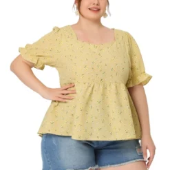 Agnes Orinda Women's Plus Size Floral Babydoll Peplum Waist Short Sleeve Blouses 15 Agnes Orinda Women's Plus Size Floral Babydoll Peplum Waist Short Sleeve Blouses -Agnes Sales Store GUEST 0b28793f 942b 453c a7e7 d7c6ad8ad4af