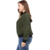 Agnes Orinda Women Plus Size Contrast Trim Zipper Pocket Lightweight Bomber Jacket