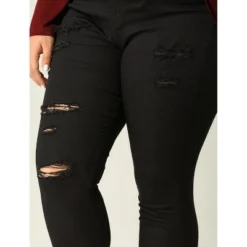 Agnes Orinda Women's Plus Size Mid Rise Zip Fly Skinny Ripped Jeans 11 Agnes Orinda Women's Plus Size Mid Rise Zip Fly Skinny Ripped Jeans -Agnes Sales Store GUEST 0b8a2521 39e3 4680 be87 3c699266ee3d