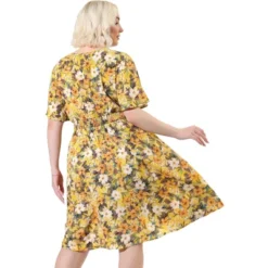 Agnes Orinda Women's Plus Size V Neck Floral Beach Midi Dress -Agnes Sales Store GUEST 10086258 18c9 4a98 a2ab 7c4833a31b56