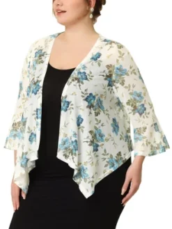 Agnes Orinda Women's Plus Size Fashion Chiffon Floral Lightweight Summer Elegant Shrugs -Agnes Sales Store GUEST 111eafb9 6921 41f2 a043 60a8cef8575c