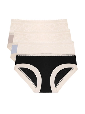 Agnes Orinda Women's 3 Packs Lace Trim Comfort Underwear High Rise Briefs 7 Agnes Orinda Women's 3 Packs Lace Trim Comfort Underwear High Rise Briefs - Image 7