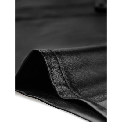 Agnes Orinda Women's Plus Size Faux Leather Long Sleeves Button Motorcycle Biker Moto Jackets 4 Agnes Orinda Women's Plus Size Faux Leather Long Sleeves Button Motorcycle Biker Moto Jackets - Image 4