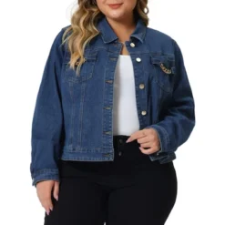 Agnes Orinda Women's Plus Size Button Up Long Sleeve Croped Denim Jean Jackets 9 Agnes Orinda Women's Plus Size Button Up Long Sleeve Croped Denim Jean Jackets -Agnes Sales Store GUEST 14c768a3 c2af 4bd3 9c54 17634e6241b6