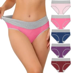 Agnes Orinda Women's 5 Packs High Rise Brief Stretchy Underwear -Agnes Sales Store GUEST 18a56836 4b87 478e acd7 079a881ad703