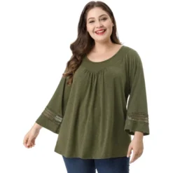 Agnes Orinda Women Plus Size Crochet Panel Raglan Sleeves Ruched Front Tops 21 Agnes Orinda Women Plus Size Crochet Panel Raglan Sleeves Ruched Front Tops -Agnes Sales Store GUEST 197d8e87 faa6 4a31 af68 bd66289587f2