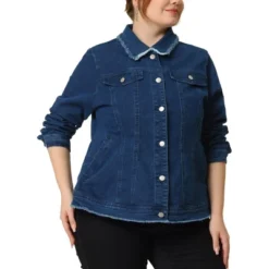 Agnes Orinda Women's Plus Size Denim Chest Pocket Frayed Washed Crop Jean Jackets 21 Agnes Orinda Women's Plus Size Denim Chest Pocket Frayed Washed Crop Jean Jackets -Agnes Sales Store GUEST 1a220873 3f5d 46e0 a7b2 a42a1b334f18