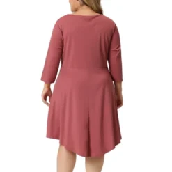 Agnes Orinda Women's Plus Size V Neck 3/4 Sleeve Casual Swing Loose A-Line Dresses 7 Agnes Orinda Women's Plus Size V Neck 3/4 Sleeve Casual Swing Loose A-Line Dresses -Agnes Sales Store GUEST 1a4a3118 08b5 49fb b759 fe1b9b774093