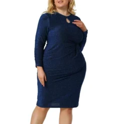 Agnes Orinda Women's Plus Size Party Glitter Cocktail Sequin Midi Bodycon Dress -Agnes Sales Store GUEST 1a4b3784 d70e 45ba 82e9 2f6e86270799