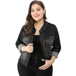 Agnes Orinda Women's Plus Size Classic Denim Casual Long Sleeve Fashion Jean Jackets -Agnes Sales Store GUEST 1a736d38 4738 4b73 9927 888d1ef17575