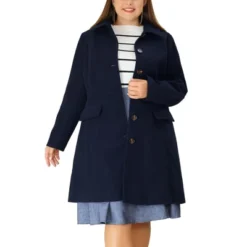 Agnes Orinda Women's Plus Size Winter Outerwear Single Breasted Long Overcoats -Agnes Sales Store GUEST 1cb09b5f 821c 46c8 8215 4f62a1c43f3e