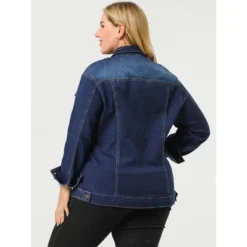 Agnes Orinda Women's Plus Size Outerwear Button Front Washed Denim Jean Jacket 23 Agnes Orinda Women's Plus Size Outerwear Button Front Washed Denim Jean Jacket -Agnes Sales Store GUEST 1d062426 4c31 4273 8dc3 8e5ffd059605