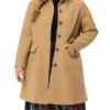 Agnes Orinda Women's Plus Size Winter Outerwear Single Breasted Long Overcoats