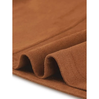 Agnes Orinda Women's Plus Size Faux Suede Printed Side Buttons Bodycon Mini Skirt 4 Agnes Orinda Women's Plus Size Faux Suede Printed Side Buttons Bodycon Mini Skirt - Image 4