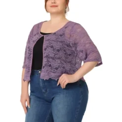 Agnes Orinda Women's Plus Size Sheer Shrug Tops Elbow Sleeve Floral Lace Open Front Shrug Top 19 Agnes Orinda Women's Plus Size Sheer Shrug Tops Elbow Sleeve Floral Lace Open Front Shrug Top -Agnes Sales Store GUEST 1faec3d5 1164 45f6 bd28 fe8f72ce9010