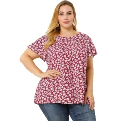 Agnes Orinda Women's Plus Size Floral Short Sleeve Casual Pleasant Top 8 Agnes Orinda Women's Plus Size Floral Short Sleeve Casual Pleasant Top -Agnes Sales Store GUEST 201d94ce 19db 48d0 b242 248128318ed9