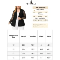 Agnes Orinda Women's Plus Size Work Flat Collar Notch Lapel Lace Front Blazers 14 Agnes Orinda Women's Plus Size Work Flat Collar Notch Lapel Lace Front Blazers -Agnes Sales Store GUEST 218f8f88 a909 4043 97cf 68bd8435f5af