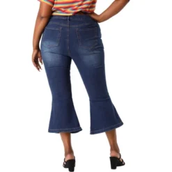 Agnes Orinda Plus Size Jeans For Women Side Slit Bootcut Button Decor Wide Leg Skinny Denim Pants -Agnes Sales Store GUEST 2218bd81 9a3b 444c a842 fe23c1b5b411