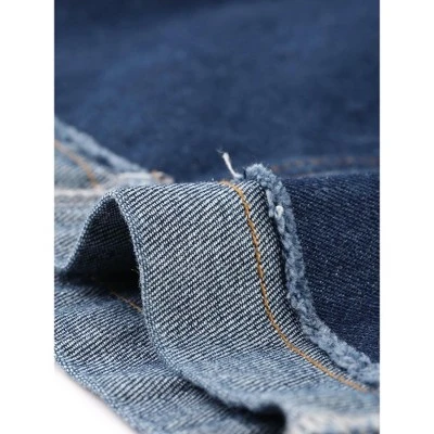 Agnes Orinda Women's Plus Size Denim Roll Ripped Raw Hem Overalls Shorts Rompers 4 Agnes Orinda Women's Plus Size Denim Roll Ripped Raw Hem Overalls Shorts Rompers - Image 4