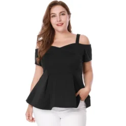 Agnes Orinda Women's Plus Size High Waist Sweetheart Cold Shoulder Peplum Blouse 12 Agnes Orinda Women's Plus Size High Waist Sweetheart Cold Shoulder Peplum Blouse -Agnes Sales Store GUEST 24327ce9 50c4 438c b1b3 84b2f1e4d0b2