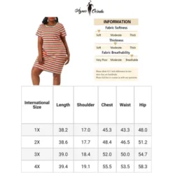 Agnes Orinda Women's Plus Size Rainbow Striped Curvy Fit Shirtdress -Agnes Sales Store GUEST 255525bd a524 4a79 81ef 274584b8f5e0