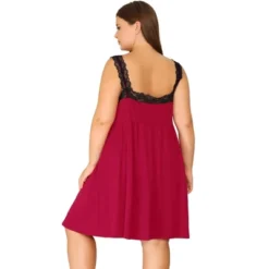 Agnes Orinda Women's Plus Size Lace Sleep Above Knee Lounge Nightgowns -Agnes Sales Store GUEST 27d4930d f2ce 4811 8e1f cca4f41a8c27