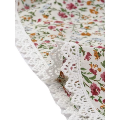 Agnes Orinda Women's Plus Size Tiered Floral Babydoll Sweetheart Neck Ruffle Short Sleeve Blouses 4 Agnes Orinda Women's Plus Size Tiered Floral Babydoll Sweetheart Neck Ruffle Short Sleeve Blouses - Image 4