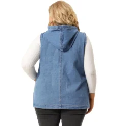 Agnes Orinda Women's Plus Size Hoodie Zipper Up Pocket Denim Sleeveless Jacket Vest -Agnes Sales Store GUEST 2af92490 9568 4dfb a261 eb7b5ccaf1bc