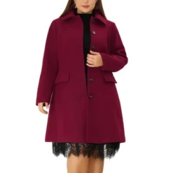 Agnes Orinda Women's Plus Size Winter Outerwear Single Breasted Long Overcoats -Agnes Sales Store GUEST 2e5f6e2f 0856 4300 92cc 12839fcc7477