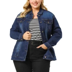 Agnes Orinda Women's Plus Size Outerwear Button Front Washed Denim Jean Jacket 25 Agnes Orinda Women's Plus Size Outerwear Button Front Washed Denim Jean Jacket -Agnes Sales Store GUEST 2f07a9c4 ff75 4298 a200 46d5133b91fb