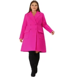 Agnes Orinda Women's Plus Size Winter Peacoat Notched Lapel Double Breasted Long Overcoats -Agnes Sales Store GUEST 2fa3ed06 8fb0 45ad 8379 05a3976804be