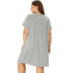 Agnes Orinda Women's Plus Size Prints Short Sleeves Lounge Nightgowns -Agnes Sales Store GUEST 2fc50348 054f 4417 9e0d d0a4931f5432