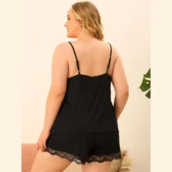 Agnes Orinda Plus Size Sleepwear For Women Pajamas Set Lingerie Lace Trim Shorts Nightwear -Agnes Sales Store GUEST 312393d7 dd17 4918 98e0 e4e727e8cadc