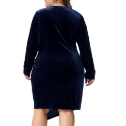 Agnes Orinda Women's Plus Size Velvet Faux Wrap V Neck Ruched Long Sleeve Party Cocktail Bodycon Dress 7 Agnes Orinda Women's Plus Size Velvet Faux Wrap V Neck Ruched Long Sleeve Party Cocktail Bodycon Dress -Agnes Sales Store GUEST 347db96c 05f0 4ed3 949f 69a1dd92a36f