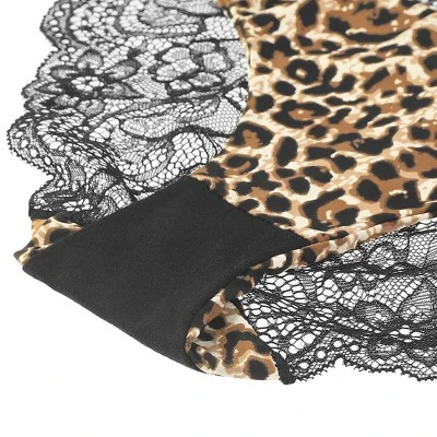 Agnes Orinda Women Plus Leopard Underwear Lace Printed Bikini Hipster Briefs Panties 2 Agnes Orinda Women Plus Leopard Underwear Lace Printed Bikini Hipster Briefs Panties - Image 2