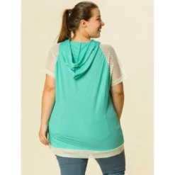 Agnes Orinda Women's Plus Size Hoodies Raglan Short Sleeve Drawstring Top -Agnes Sales Store GUEST 363c0848 d2ea 472b a788 8893f6f11b75