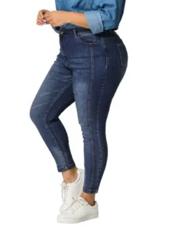Agnes Orinda Women's Plus Size Mid Rise Stretch Washed Skinny Denim Jeans 17 Agnes Orinda Women's Plus Size Mid Rise Stretch Washed Skinny Denim Jeans -Agnes Sales Store GUEST 36ebdffa ae82 412f 9cc7 d33d29af5865