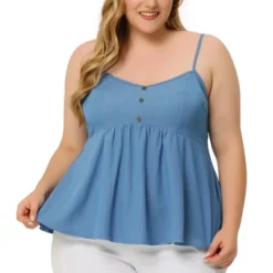 Agnes Orinda Plus Size Camisole For Women Peplum Adjustable Strap Tank Tops -Agnes Sales Store GUEST 38fe0e6e 59a7 43f6 a32f 0bb1ede3e1db