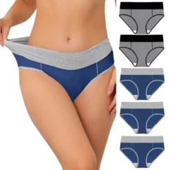 Agnes Orinda Women's 5 Packs High Rise Brief Stretchy Underwear -Agnes Sales Store GUEST 391798cb 0610 474e 8772 1acbe4f3344e